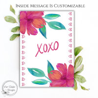 XOXO Florais Aquarela Dia dos Namorados