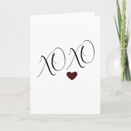 Cartão XOXO Love Heart