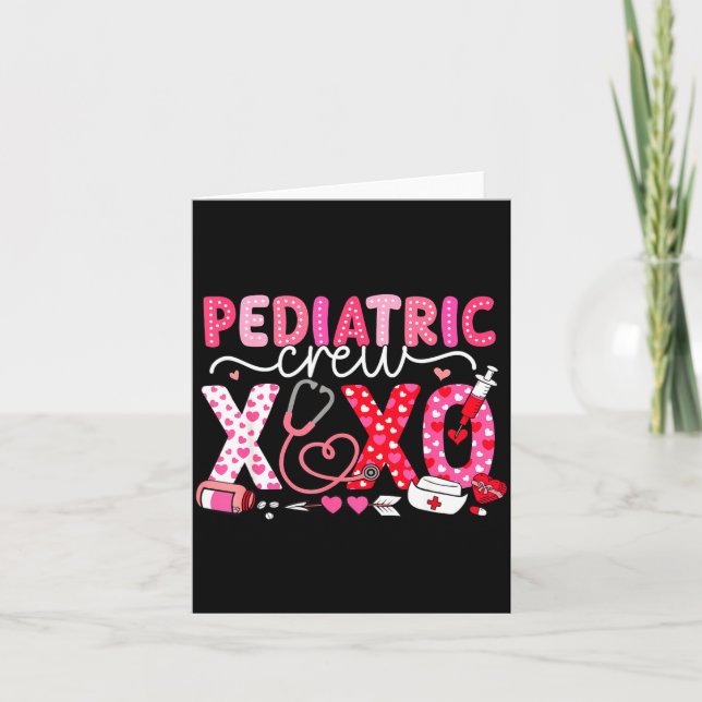 Cartão Xoxo Nurse Pediatric Crew Nurse Valentine Leopard  (Frente)