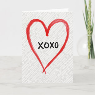 Cartão Xoxo Pintado com Coração