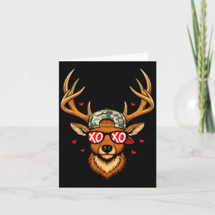Cartão Xoxo valentine buck camuflado veado retrô caçadore