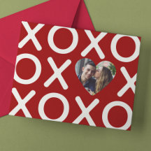XOXO Vermelho Carmesim Foto Coração Amor