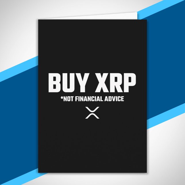 Cartão XRP Crypto Memory Not Financial Advice Dispenser (Criador carregado)