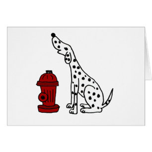 Cartão XX- boca de incêndio Dalmatian impressionante do