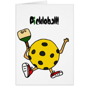 Cartão XX- caráter engraçado de Pickleball