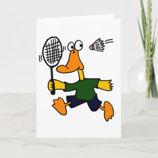 Cartão XX- Cartoon de Badminton de Pato