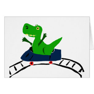 Cartão XX- dinossauro engraçado de T-rex na arte da