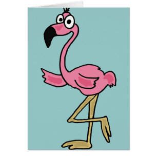 Cartão XX- flamingo engraçado