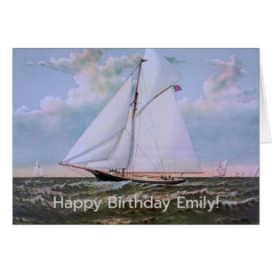 Cartão Yacht Anterior de Navegação