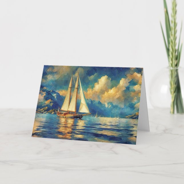 Cartão Yacht - nenhuma mensagem (Frente)