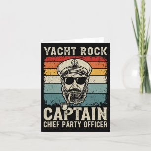 Cartão Yacht Rock Capitão Pontoon Boat Party Sailor Boati