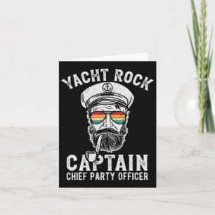 Cartão Yacht Rock Capitão Pontoon Boat Party Sailor Boati