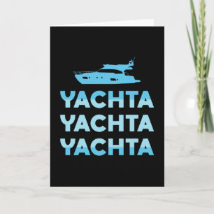 Cartão Yachta Yachta Yachta Yachta Barco de navegação