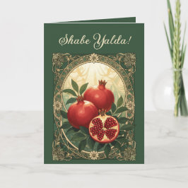 Cartão Yalda Pomegranates Persian Winter Solstice Eve