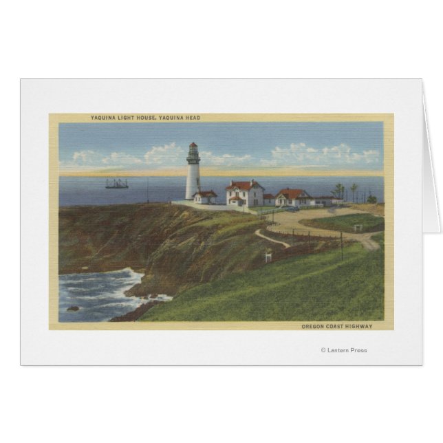 Cartão Yaquina Light House em Yaquina Head (Frente Horizontal)