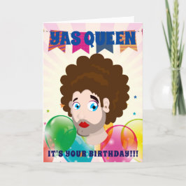 Cartão Yas Queen Happy Birthday