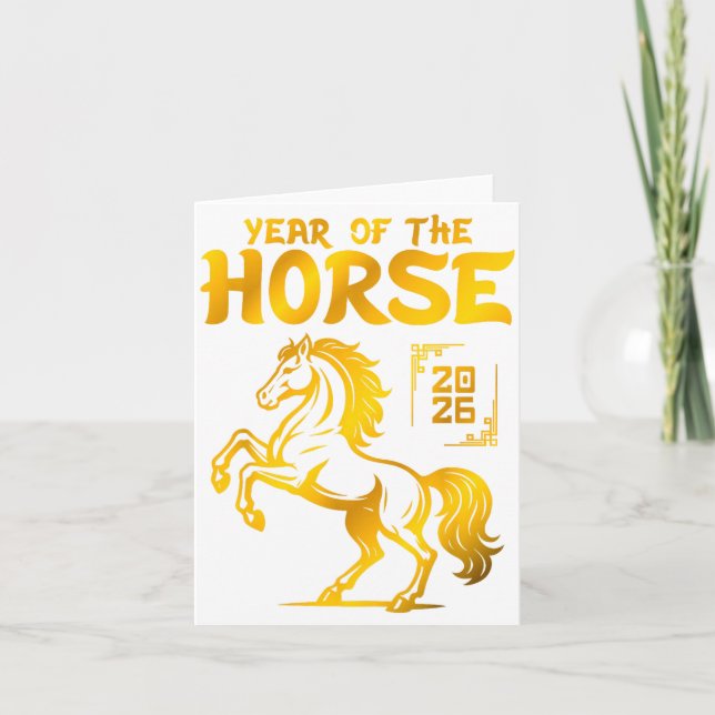 Cartão Year Of The Horse 2026 Chinese Ty Art Style China  (Frente)