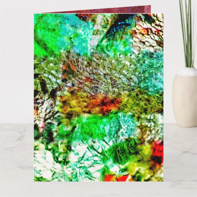 Cartão Yellow abstract Folded Greeting Card,Mild yellow  (Frente)