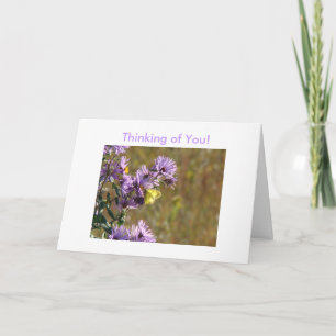 Cartão Yellow Butterfly & Pretty Lavendar Weed, Thinki...