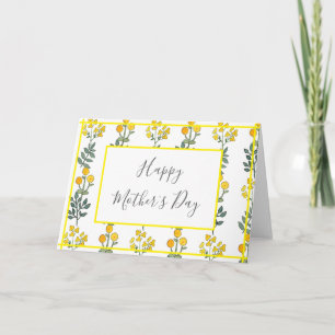 Cartão Yellow Flowers Accent Card