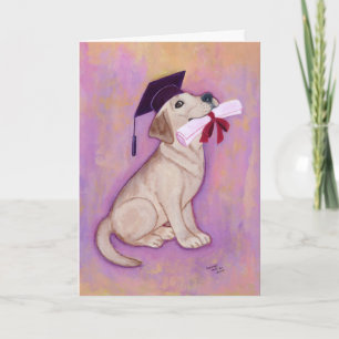 Cartão Yellow Labrador Graduation