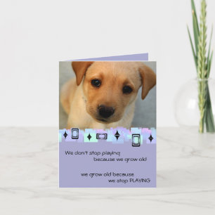 Cartão Yellow Labrador Retriever Puppy Birthday Greetings