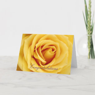 Cartão Yellow rose, Congratulations