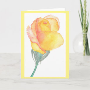 Cartão Yellow Rose Greeting Card