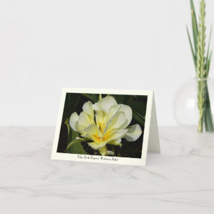 Cartão Yellow Tulip Stationary Greeting Note Card