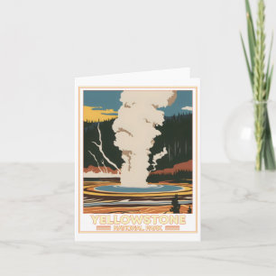 Cartão Yellowstone National Park Sticker