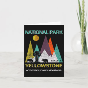 Cartão Yellowstone Wyoming National Park dos EUA Camping