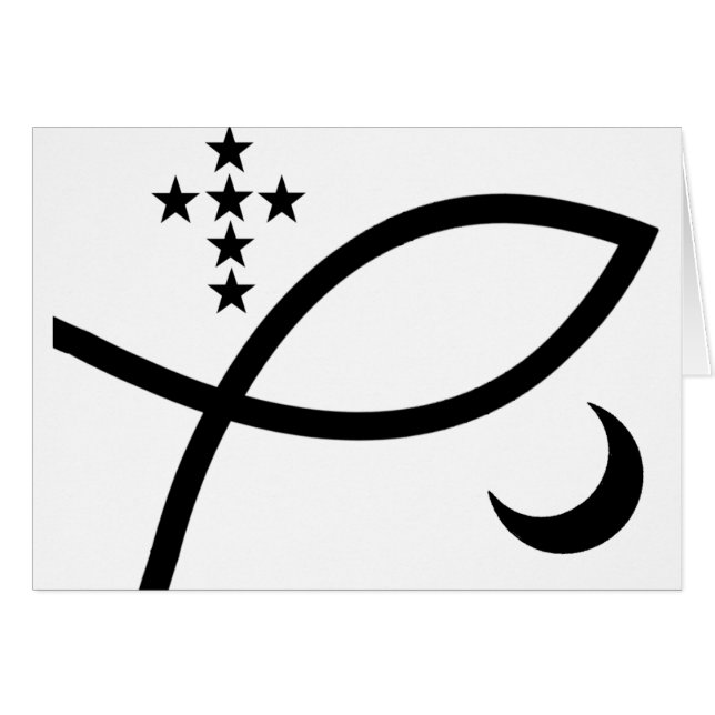 Cartão Yemaya Veve no preto (Frente Horizontal)