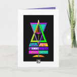 Cartão Yeshua Menorah<br><div class="desc">Declarar Yeshua como Luz do Mundo é esta menorah muito colorida dentro de um Magen David multi-hued. O interior é delimitado e coordenado para o seu prazer escrevendo. ~ karyn</div>