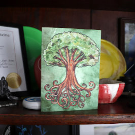Cartão Yggdrasil Árvore Norse Mythology Watercolor