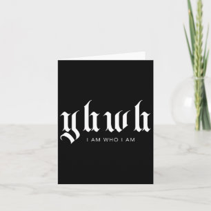Cartão Yhwh Christian Streetwear Escritura de Bíblia esté