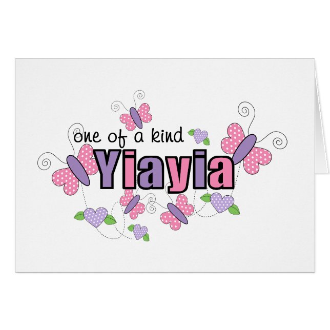 Cartão YiaYia Única (Frente Horizontal)