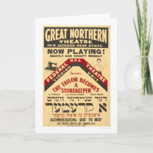 Cartão Yiddish Theatre Tailor 1938 WPA