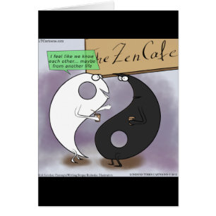 Cartão Yin Meets Yang Zen Funny