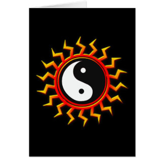 Cartão Yin Yang Balanced Sun Card