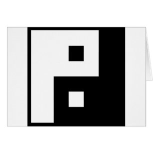 Cartão Yin Yang Card ao quadrado