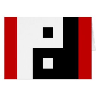 Cartão Yin Yang Card ao quadrado