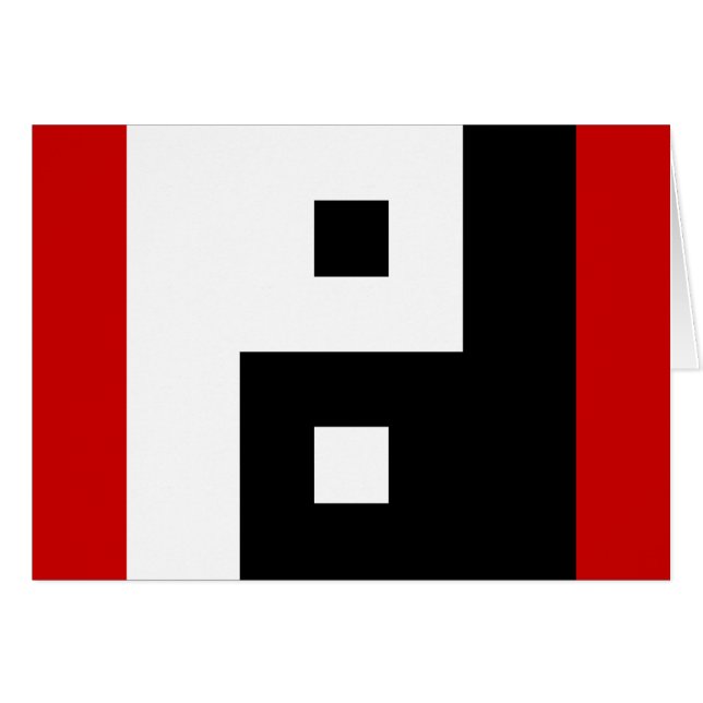 Cartão Yin Yang Card ao quadrado (Frente Horizontal)