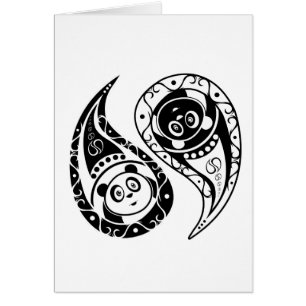 Cartão Yin-Yang Panda