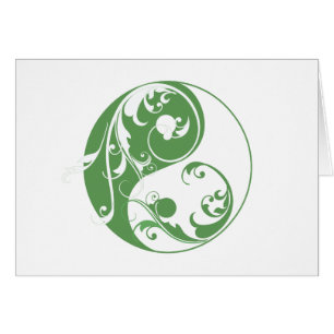 Cartão Yin & Yang Rolante (verde)