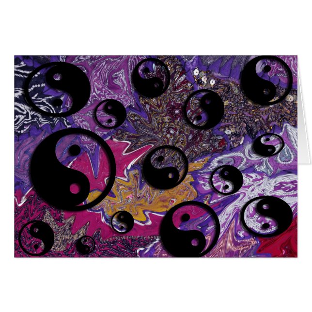 Cartão Ying e mistura de Yang (Frente Horizontal)