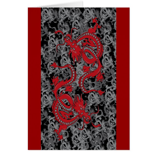 Cartão Ying Yang Red Dragon (Frente)