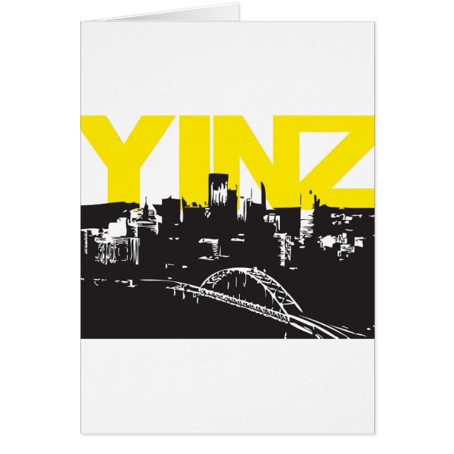 Cartão Yinz Pittsburgh (Frente)