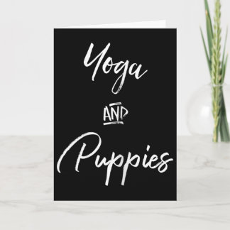 Cartão Yoga And Puppies Shirt,namastay At Home With My Do