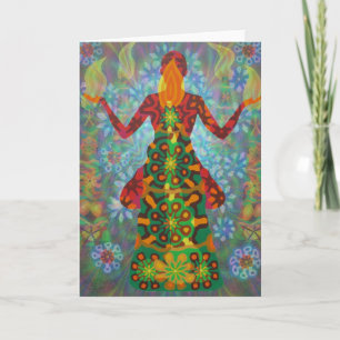 Cartão yoga candle 2012 digitalmente - as greeting card