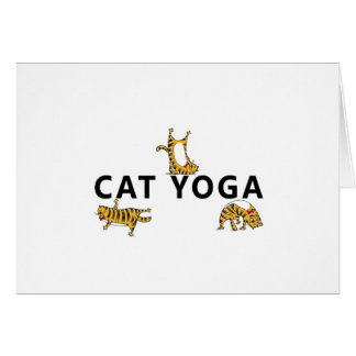 Cartão yoga de gato